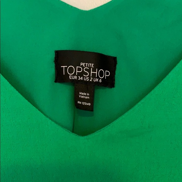 🛍HOST PICK 🛍TopShop Petite Emerald Green Slip Dress - Picture 3 of 4